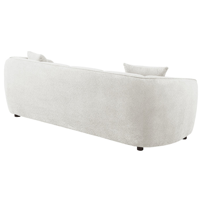 Aleisha Chenille Upholstered Sofa Ivory