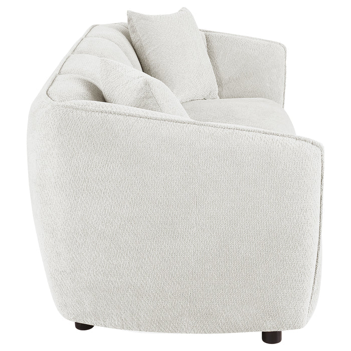 Aleisha Chenille Upholstered Sofa Ivory