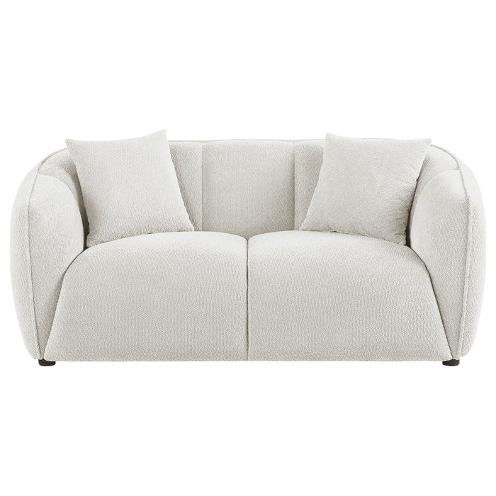 Aleisha Chenille Upholstered Loveseat Ivory
