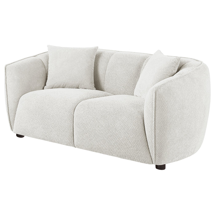 Aleisha Chenille Upholstered Loveseat Ivory