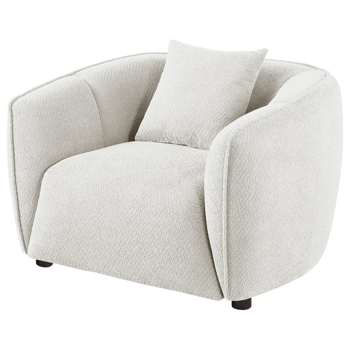 Aleisha Chenille Upholstered Accent Chair Ivory