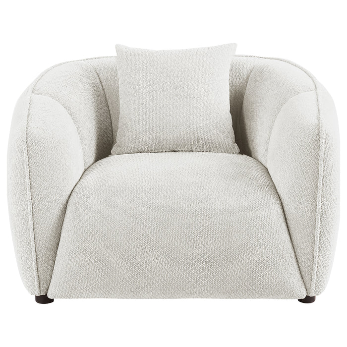 Aleisha Chenille Upholstered Accent Chair Ivory
