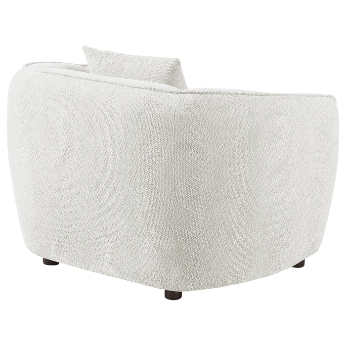 Aleisha Chenille Upholstered Accent Chair Ivory