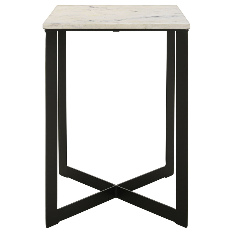 Tobin 2-piece Marble Top Coffee and End Table Set White