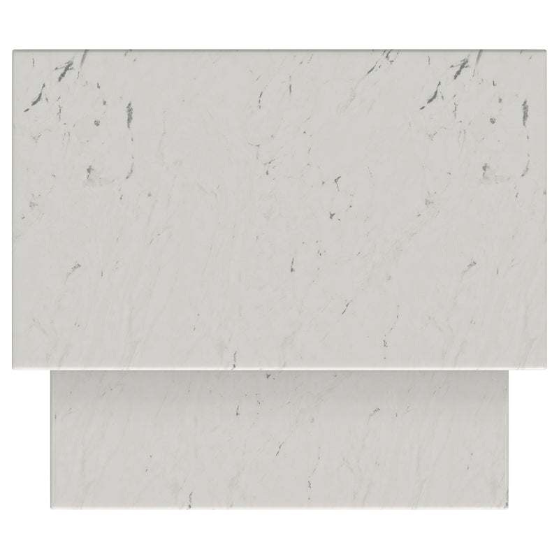 Ebby 2-piece Genuine Marble Top Nesting Coffee Tables White