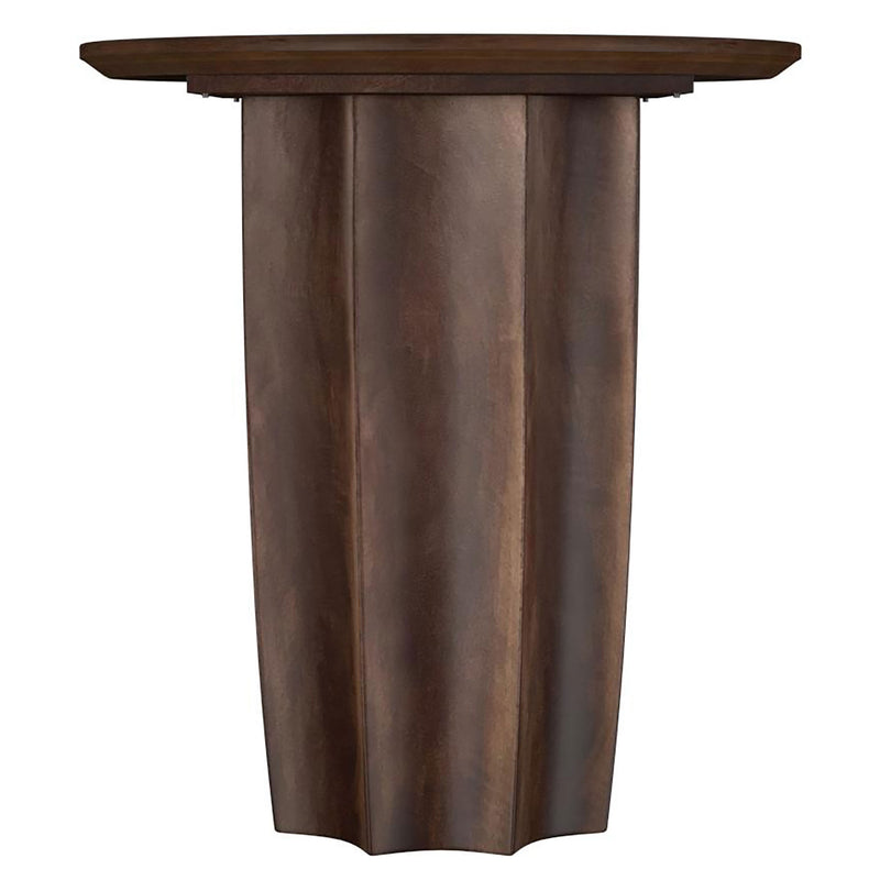 Cayenne Solid Mango Wood Accent Side End Table Walnut