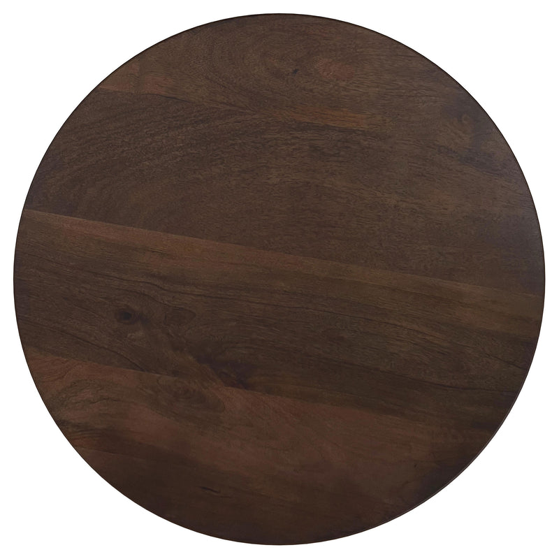 Cayenne Solid Mango Wood Accent Side End Table Walnut
