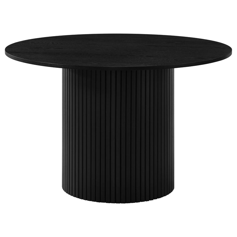 Hamlyn 5-piece Round Wood Dining Set Cream and Black