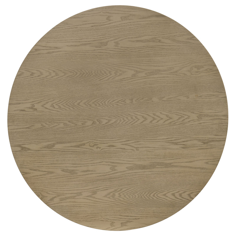 Hamlyn 5-piece Round Wood Dining Set Black and Natural Oak