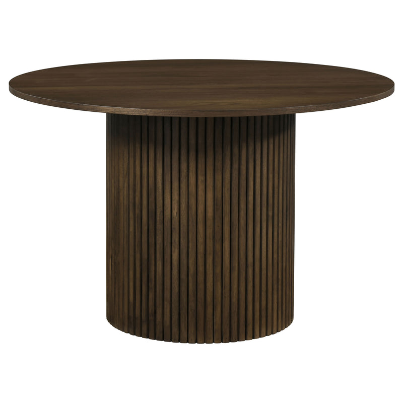 Hamlyn 5-piece Round Wood Dining Set Black and Walnut