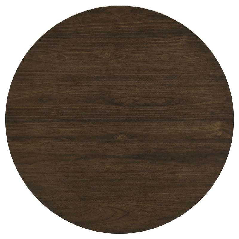 Hamlyn 5-piece Round Wood Dining Set Cream and Walnut