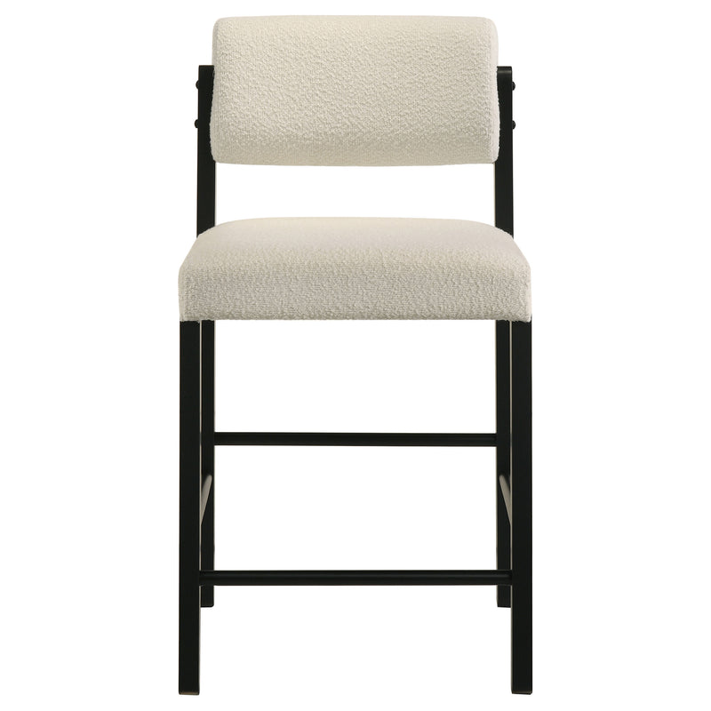 Kehoe Upholstered Counter Height Chair Cream and Black (Set of 2)