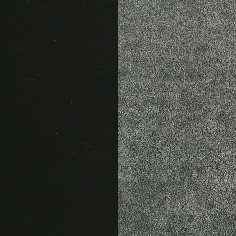 Redbridge Velvet Upholstered Side Chair Grey and Black (Set of 2)