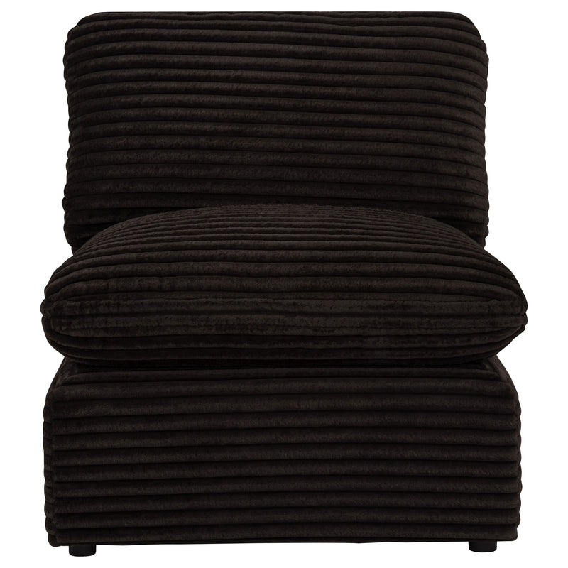 Collins Modular Armless Chair Chocolate Brown