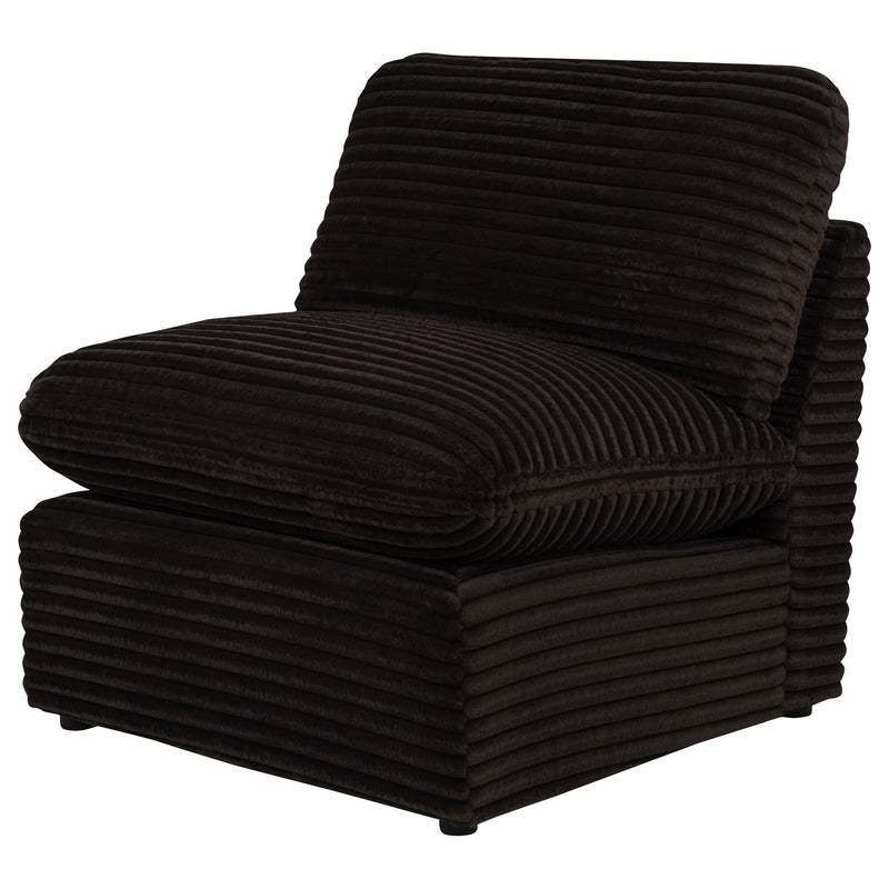 Collins Modular Armless Chair Chocolate Brown