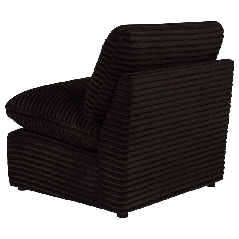 Collins Modular Armless Chair Chocolate Brown