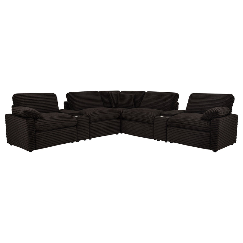Collins 7-piece Modular Power Reclining Sectional Chocolate Brown