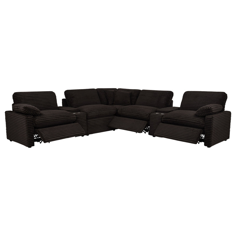 Collins 7-piece Modular Power Reclining Sectional Chocolate Brown
