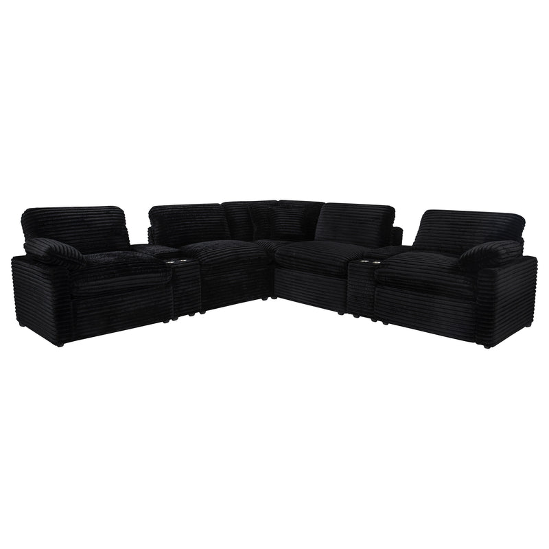 Collins 7-piece Modular Power Reclining Sectional Black