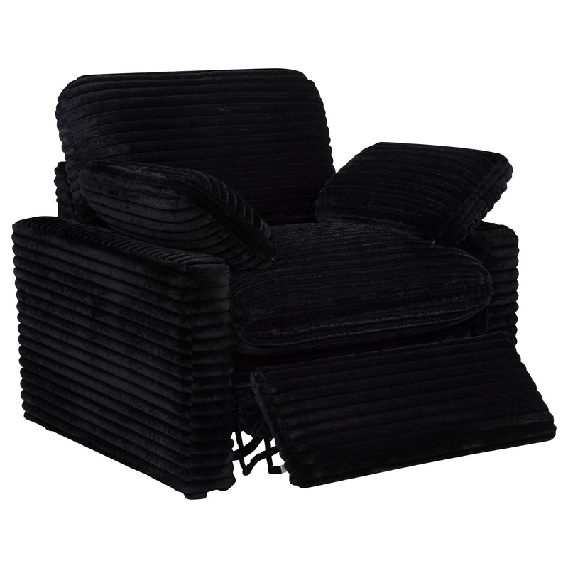 Collins Upholstered Power Recliner Chair Black
