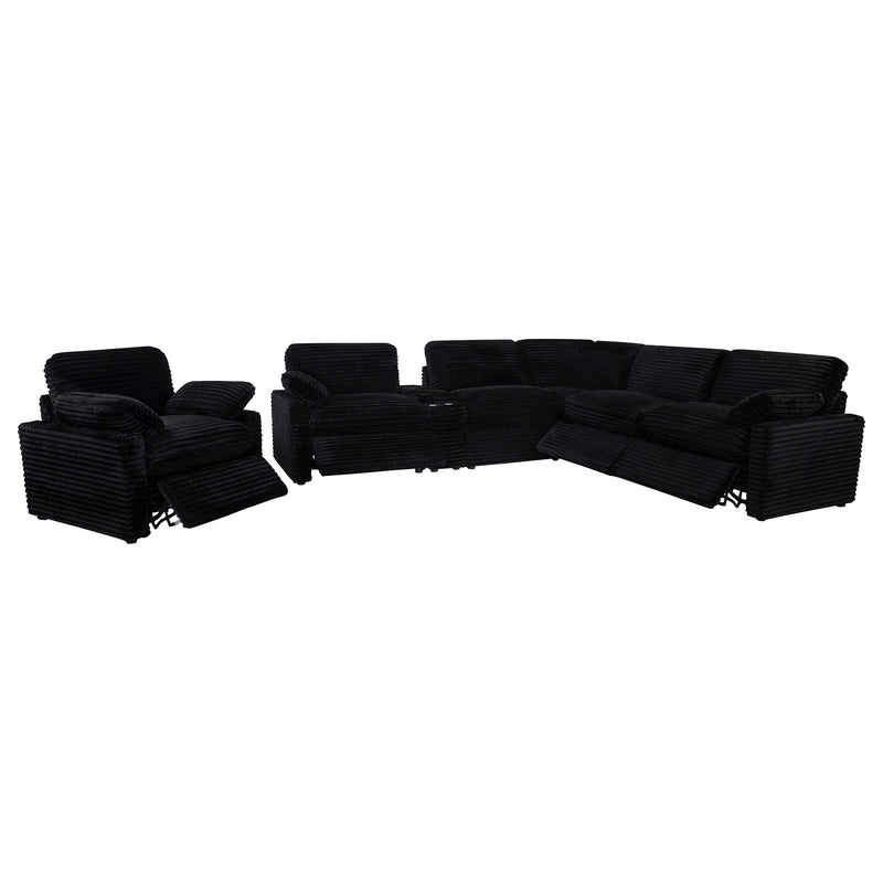 Collins Upholstered Power Recliner Chair Black