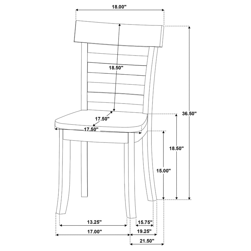 Orrison Ladder Back Dining Side Chair Linen (Set of 2)