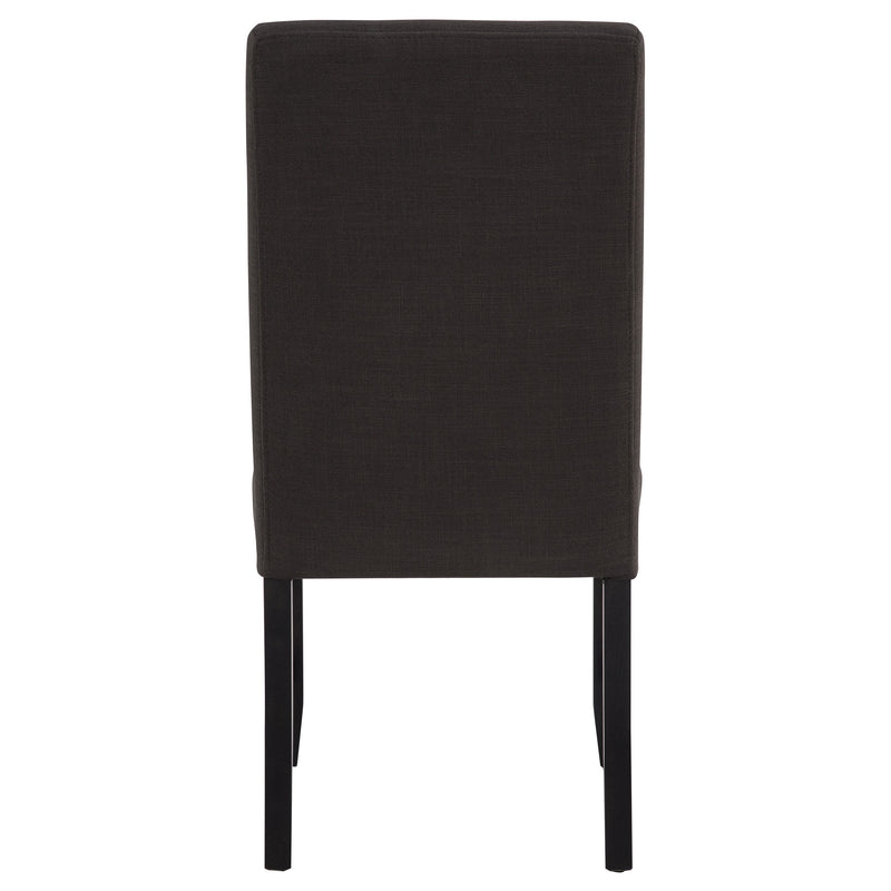 Berning Fabric Upholstered Parson Side Chair Charcoal Grey (Set of 2)