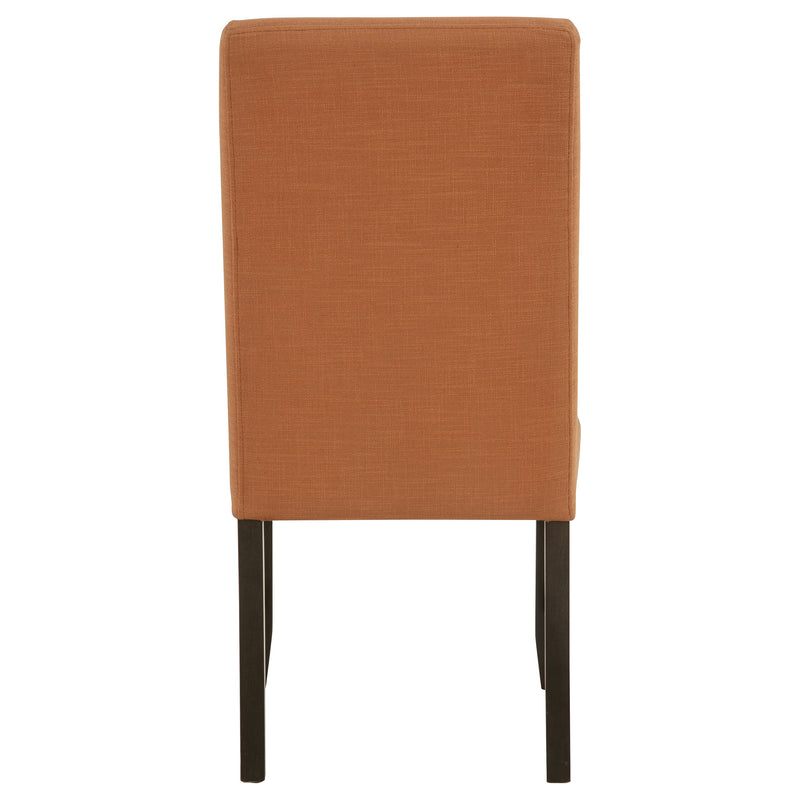 Berning Fabric Upholstered Parson Side Chair Salmon Orange (Set of 2)