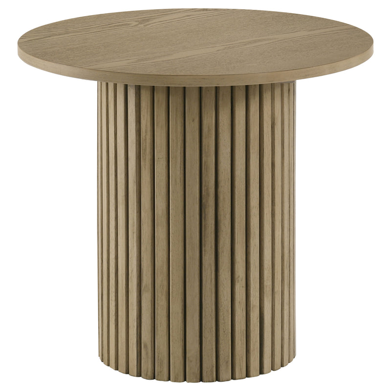 Hamlyn 5-piece Round Wood Counter Height Dining Set Black and Natural Oak