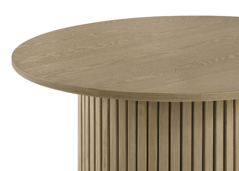 Hamlyn 5-piece Round Wood Counter Height Dining Set Black and Natural Oak