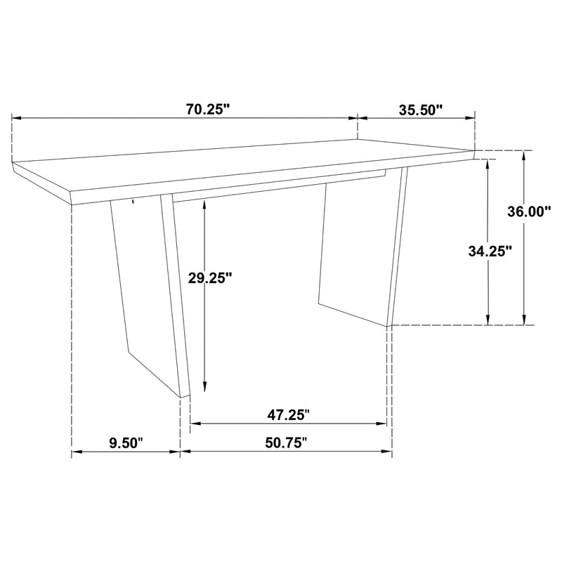 Decker 7-piece 70-inch Counter Height Dining Set Black and Walnut