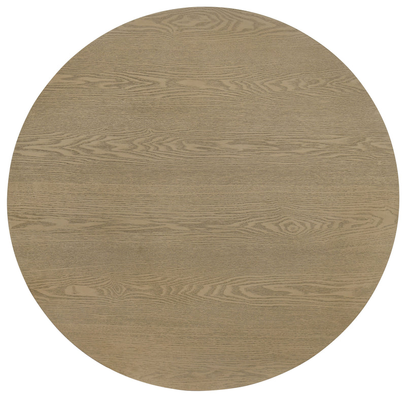 Hamlyn Round Fluted Occasional Cocktail Coffee Table Natural Oak