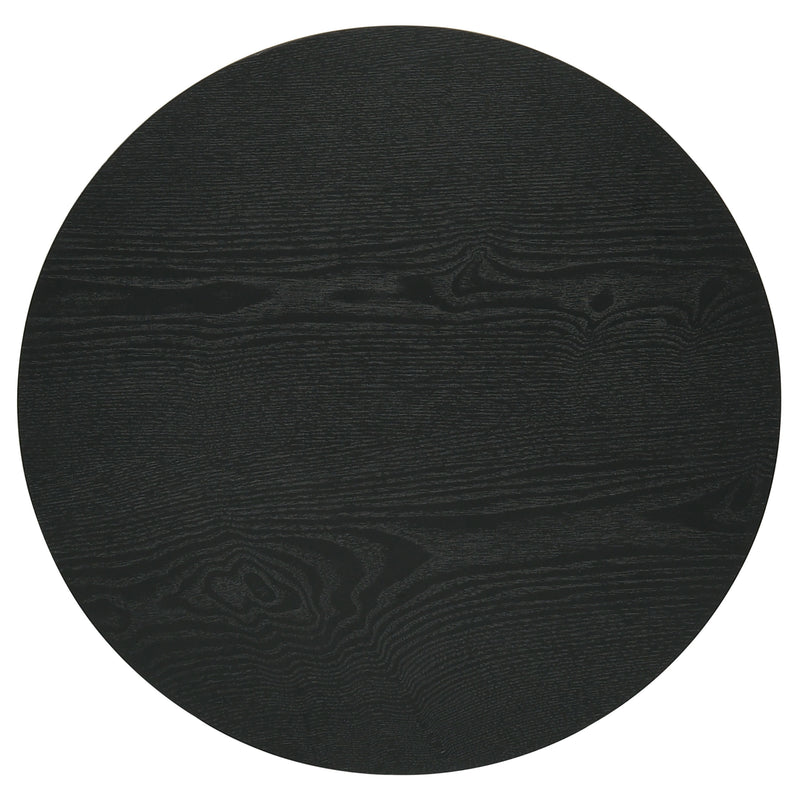 Hamlyn 3-piece Round Fluted Coffee and End Table Set Black