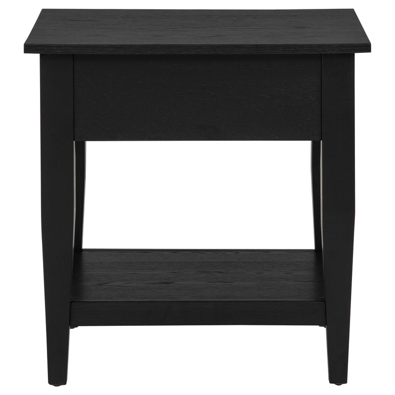 Lindenton 1-drawer Wood Occasional Side End Table Black