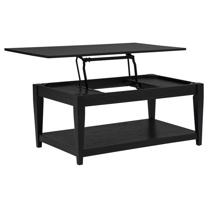 Lindenton 2-piece Wood Lift-Top Coffee and End Table Set Black