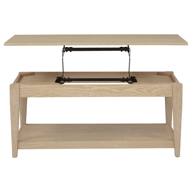 Lindenton 3-piece Wood Lift-Top Coffee and End Table Set Blonde