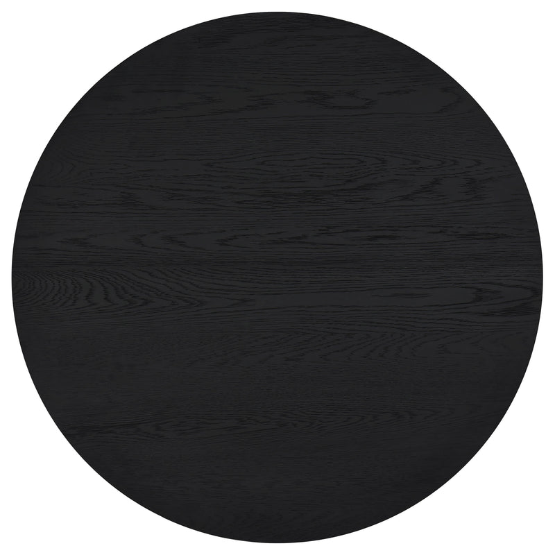 Sweeney 2-piece Round Wood Occasional Nesting Table Set Black