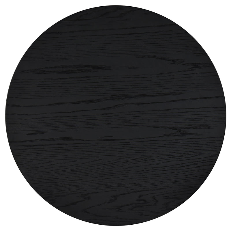 Sweeney 24-inch Round Wood Occasional Side End Table Black