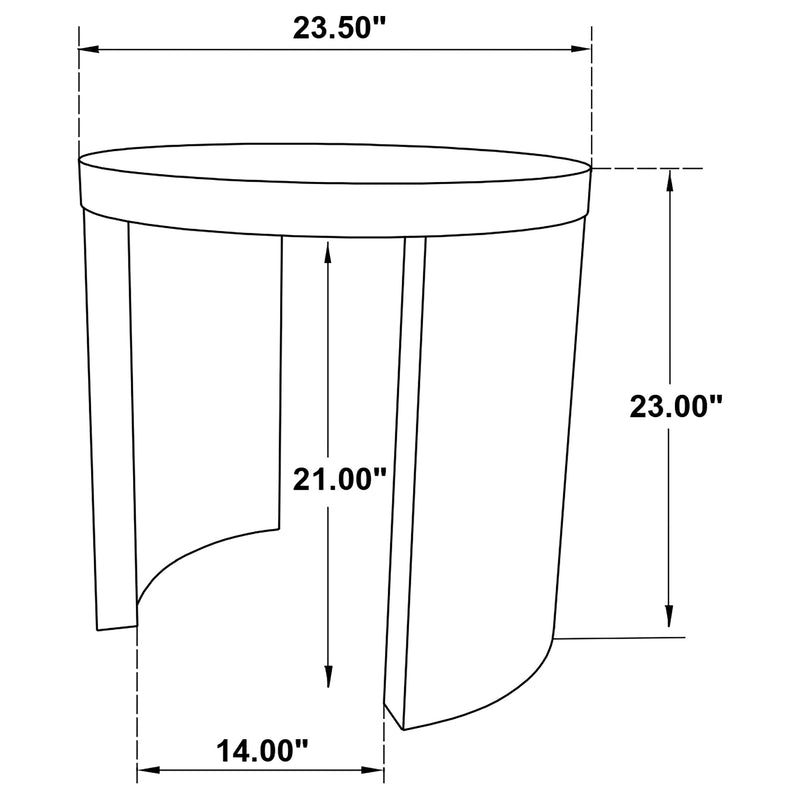 Sweeney 24-inch Round Wood Occasional Side End Table Dark Walnut