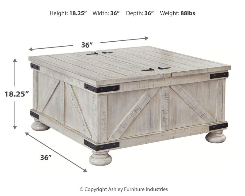 Carynhurst Cocktail Table with Storage