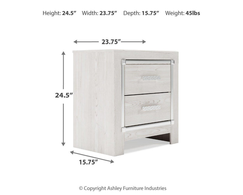 Altyra Two Drawer Night Stand