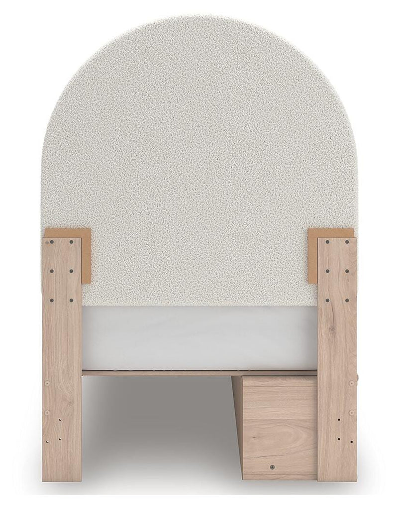 Arloster Twin Upholstered Panel Bed with Storage