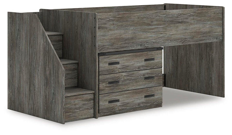 Frandern Twin Loft Bed with Drawer Storage