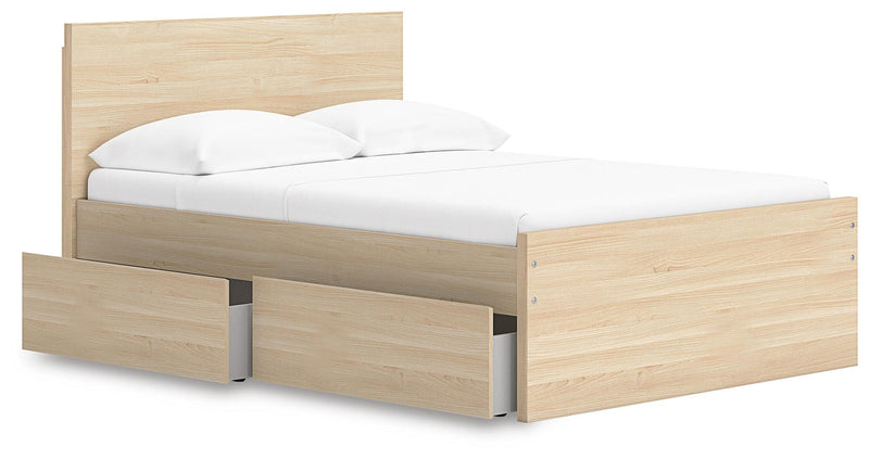 Onita Full Panel Platform Bed with 1 Side Storage