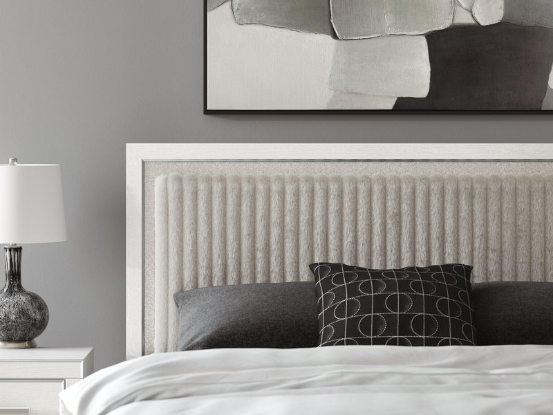 Zuraleus King Upholstered Panel Platform Storage Bed