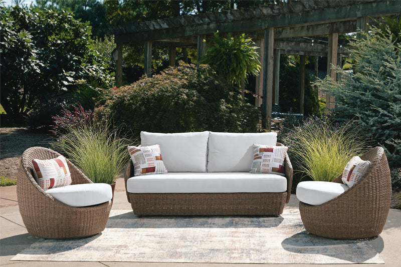 Double Point Love/Swivel Chairs Set (3/CN)