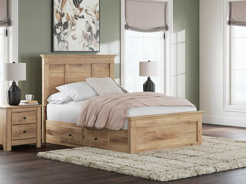 Makidern Full Panel Storage Bed