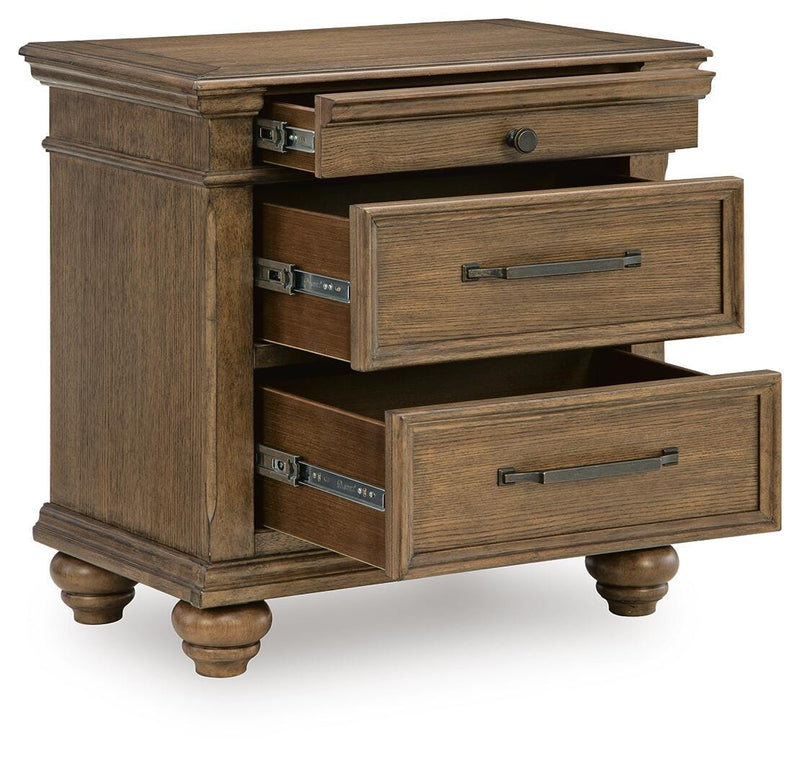 Karallin Three Drawer Night Stand