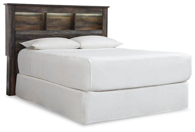 Drystan Queen Bookcase Headboard, Dresser, Mirror, Chest and Nightstand