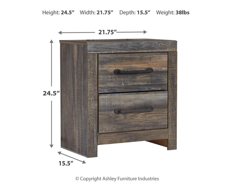 Drystan King Panel Bed with 4 Storage Drawers with Mirrored Dresser, Chest and Nightstand